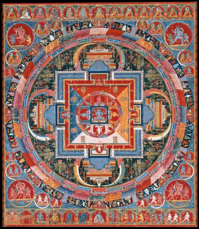 Mandala van Jnanadakini, eind 14e eeuw door Unbekannt