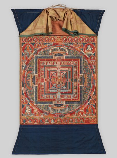 Mandala van de Vormen van Manjushri, de Bodhisattva van Transcendente Wijsheid, laat 14e eeuw door Unbekannt
