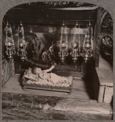 Kribbe van Christus, Geboortekerk, Bethlehem, ca. 1900 door Unbekannt