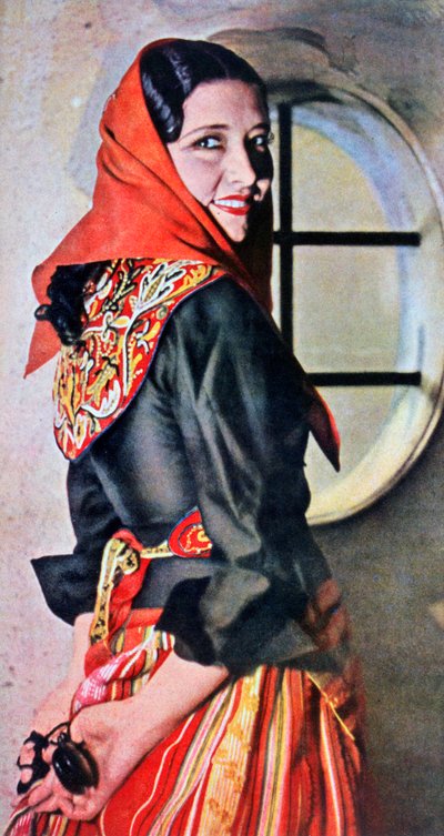 Manuela Del Rio, Spaanse actrice en danseres, 1943 door Unbekannt