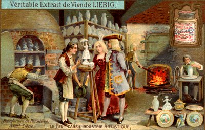 Porseleinproductie in de 18e eeuw, ca. 1900 door Unbekannt