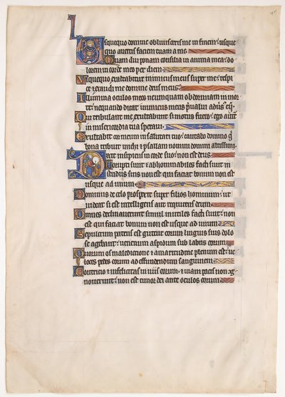 Manuscriptblad uit een Koninklijke Psalter, 13e eeuw door Unbekannt