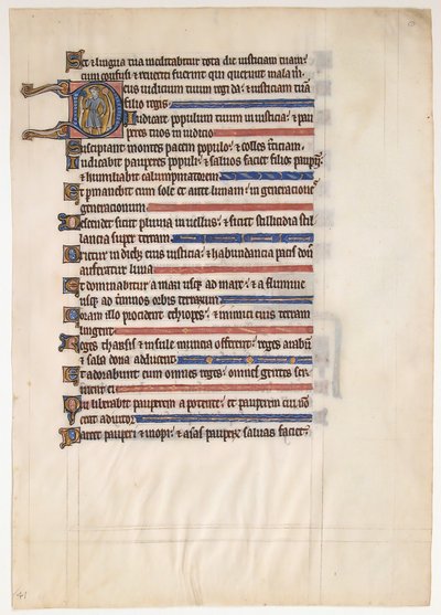 Manuscriptblad uit een Koninklijke Psalter door Unbekannt