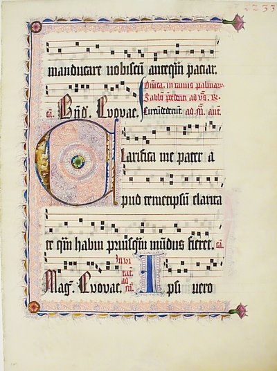 Manuscript Blad met Initiaal C, uit een Antifonarium, Duits door Unbekannt