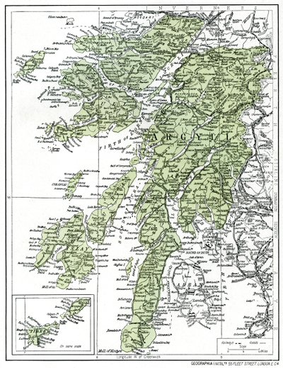 Kaart van Argyllshire, 1924-1926 door Unbekannt