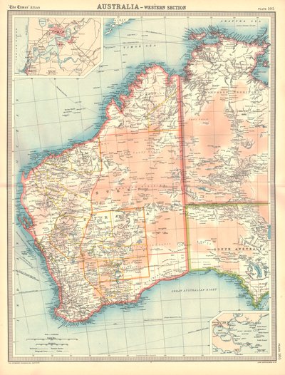 Kaart van Australië - Westelijk Deel door Unbekannt