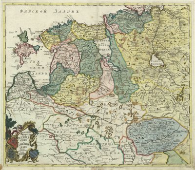 Kaart van Estland en Lijfland, 1745 door Unbekannt