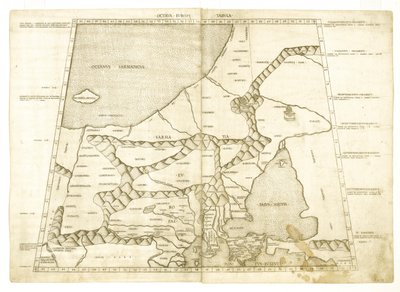 Kaart van Muscovy door Ptolemaeus Octava Europe Tabula door Unbekannt