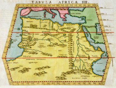 Kaart van Noord-Afrika door Unbekannt