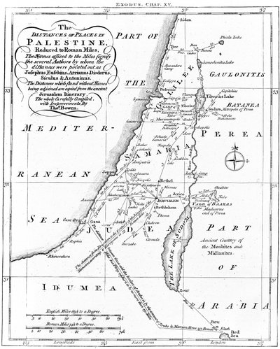 Kaart van Palestina gebaseerd op oude auteurs, ca. 1830 door Unbekannt