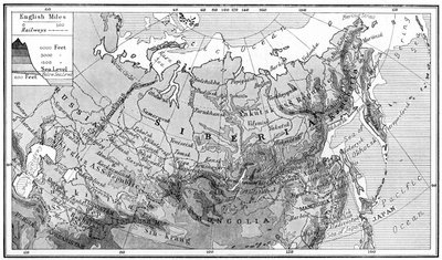 Kaart van Siberië, ca. 1923 door Unbekannt