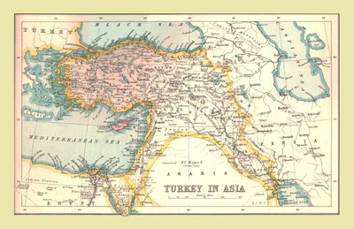 Kaart van Turkije in Azië, 1902 door Unbekannt