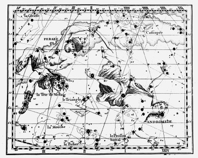 Kaart van sterrenconstellaties, 1775 door Unbekannt