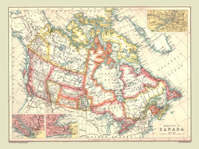 Kaart van het Dominion van Canada, 1902 door Unbekannt