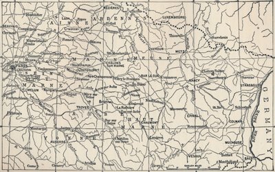 Kaart van het operatiegebied in 1814, 1896 door Unbekannt