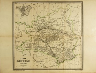 Kaart van het gouvernement Vyatka, ca. 1914 door Unbekannt