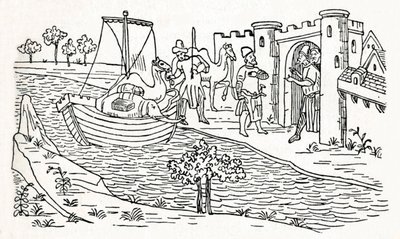 Marco Polo Landt in Ormoez, c1300, 1912 door Unbekannt