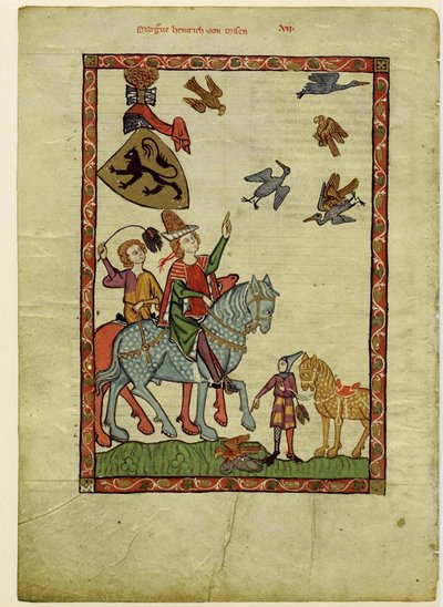 Markgraaf Hendrik III van Meissen Uit de Codex Manesse, Tussen 1305 en 1340 door Unbekannt