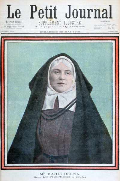 Marie Delna in de opera Prophète, 1898 door Unbekannt