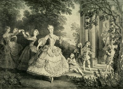 Marie Sallé danst, 1732, 1908 door Unbekannt