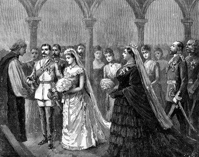 Huwelijk van Prinses Beatrice en Prins Hendrik van Battenberg, 23 juli 1885 door Unbekannt