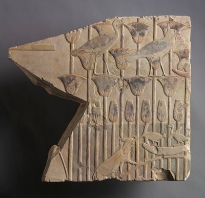 Moerasscène met kat en vogels, circa 667-647 v.Chr. door Unbekannt