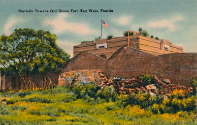 Martello Torens Oude Unie Fort, Key West, Florida, ca. 1940s door Unbekannt