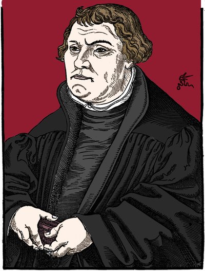 Martin Luther Duitse protestantse hervormer, 1546 door Unbekannt