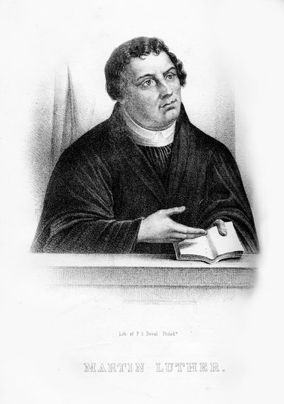 Maarten Luther, Duitse theoloog, augustijner monnik en kerkelijke hervormer, 1854 door Unbekannt