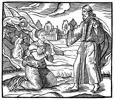 Maria Magdalena ziet de verschijning van de verrezen Jezus Christus, c1500 door Unbekannt
