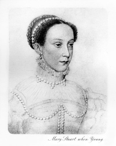 Mary Stuart als jong meisje door Unbekannt