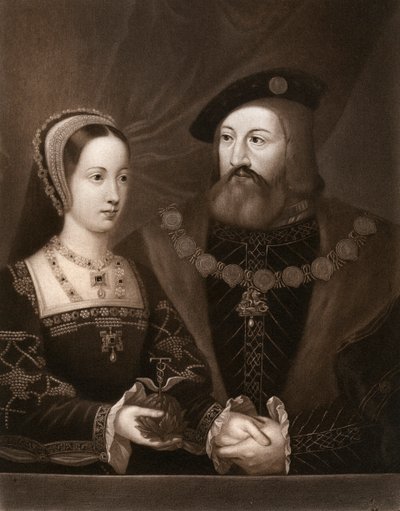 Mary Tudor en Charles Brandon, Hertog van Suffolk door Unbekannt
