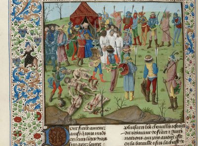 Bloedbad van de Christenen na de Slag bij Nicopolis, ca. 1470-1475 door Unbekannt