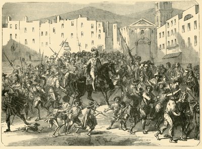 Masaniello Spreekt de Bevolking van Napels toe, 7 juli 1647, 1890 door Unbekannt