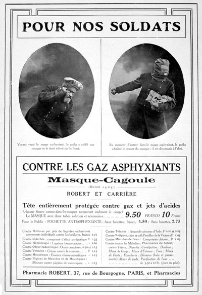 Gasmasker Advertentie door Unbekannt