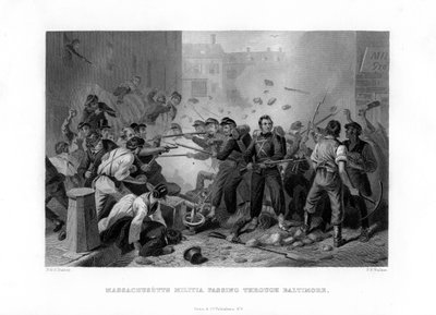Massachusetts militie die door Baltimore trekt door Unbekannt