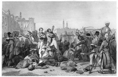 Bloedbad van Cawnpore, 1857, ca. 1860 door Unbekannt