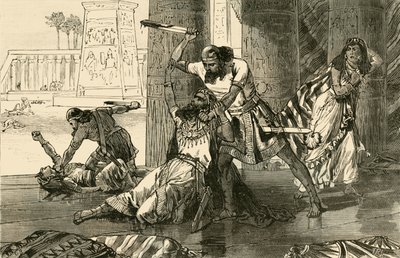 Bloedbad van de Hivieten door Simeon en Levi, 1890 door Unbekannt