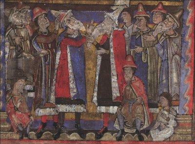 Mattheüs en de vertegenwoordigers van de twaalf stammen van Israël Evangeliën, voorheen Dresden Ms. A 94 door Unbekannt