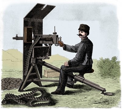 Maxim-machinegeweer, c1895 door Unbekannt