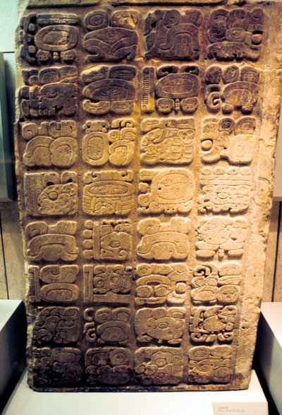 Maya-latei met de negen generaties heersers van Yaxchilan, 450-550 door Unbekannt