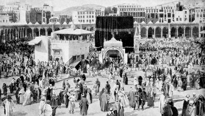 Grote moskee van Mekka, Mekka, Saoedi-Arabië, 1922 door Unbekannt