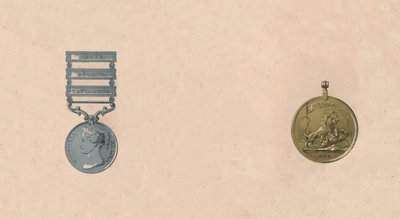 Medailles voor veldslagen in India, ca. 1911e eeuw door Unbekannt
