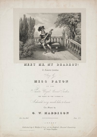 Ontmoet me, mijn liefste!, 1800s door Unbekannt