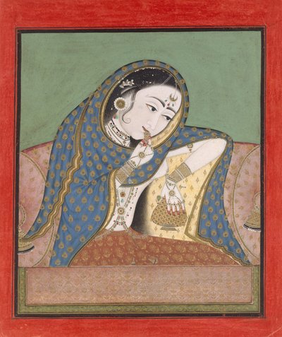 Melancholische Courtisane, ca. 1750 door Unbekannt