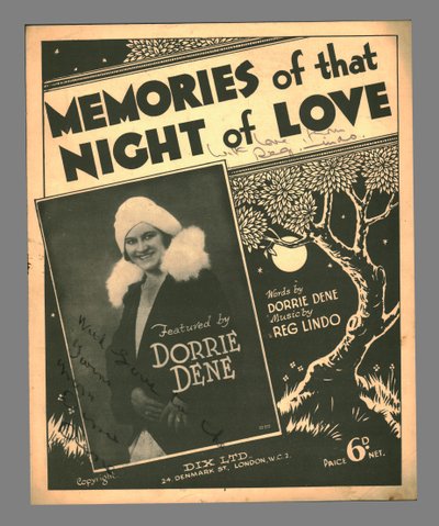 Herinneringen aan die nacht van liefde, ca. 1930s door Unbekannt