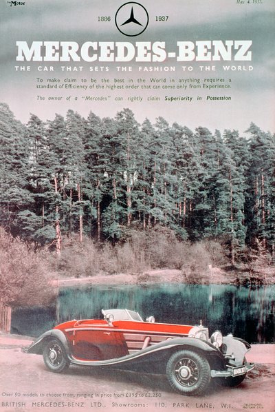 Mercedes-Benz autoreclame, 1937 door Unbekannt