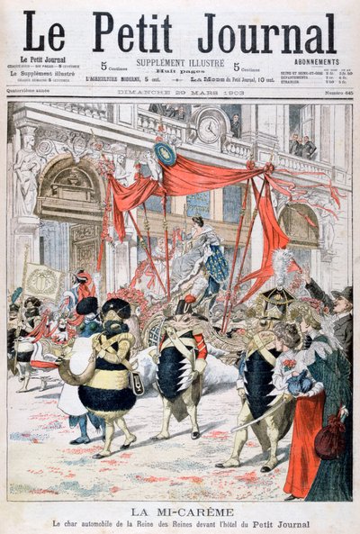 Halfvasten carnavalswagen van de koningin der koninginnen door Unbekannt