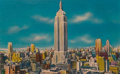 Midtown Skyline met Empire State Building, New York City, ca. 1940s door Unbekannt