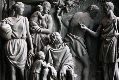 Duomo poortsculptuur, Milaan, Italië door Unbekannt